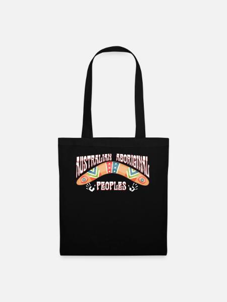 Australian Aboriginal - Stoffbeutel - Schwarz