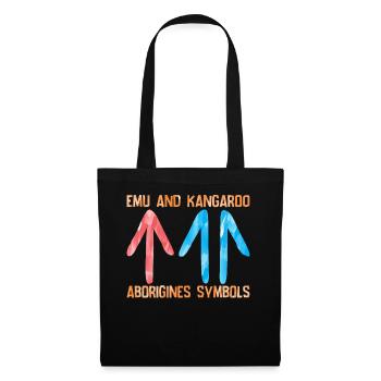 Emu Kangaroo Aboriginal - Tote Bag - black - Front