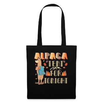 alpaca tent for tonight! - Stoffbeutel - Schwarz - Vorne