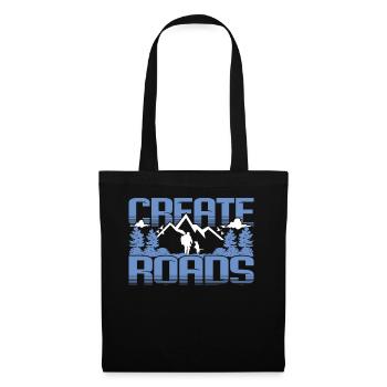 Create roads - Stoffbeutel - Schwarz - Vorne