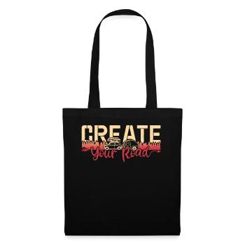 Create your road - Stoffbeutel - Schwarz - Vorne