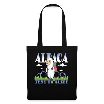 alpaca tent to sleep - Stoffbeutel - Schwarz - Vorne