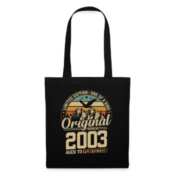 Vintage 20th Birthday Gift 2003 Retro Style - Tote Bag - black - Front