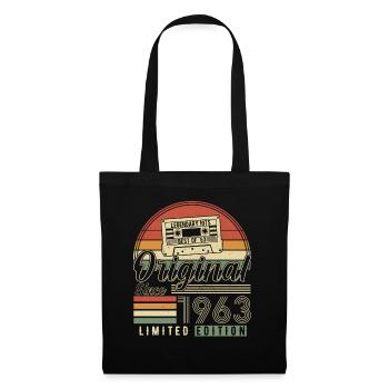 60e anniversaire 1963 - chemise d’anniversaire vintage - Sac en tissu - noir - Devant