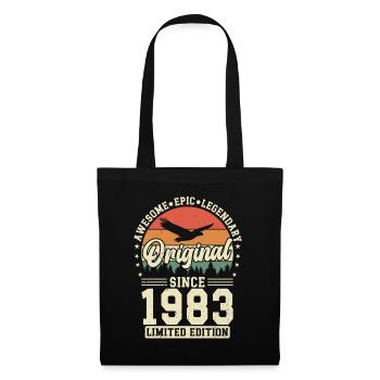 1983 - Zeitlose Eleganz - Stoffbeutel - Schwarz - Vorne