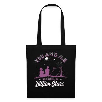 you and me under a billion stars - Stoffbeutel - Schwarz - Vorne
