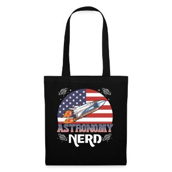 Astronomie-Nerd - Stoffbeutel - Schwarz - Vorne