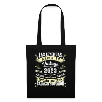 Anniversaire Millésime 2023 - Sac en tissu - noir - Devant