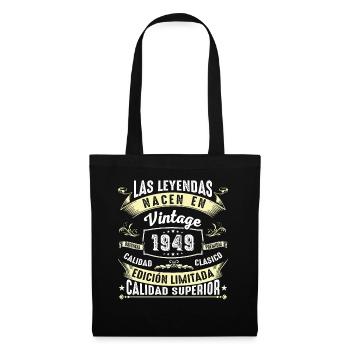 75e anniversaire Millésime 1949 - Sac en tissu - noir - Devant
