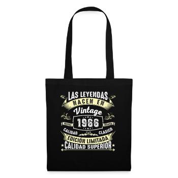 58e anniversaire Millésime 1966 - Sac en tissu - noir - Devant