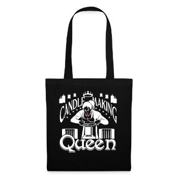 Reine de fabrication de bougies - Sac en tissu - noir - Devant