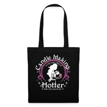 Fabrication de bougies : cire chaude - Sac en tissu - noir - Devant