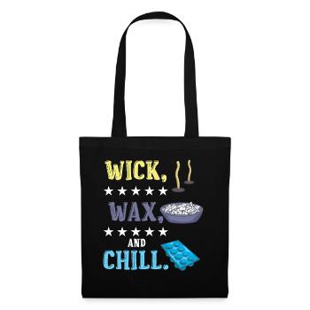 Wick, wax, and chill. - Tote Bag - black - Front