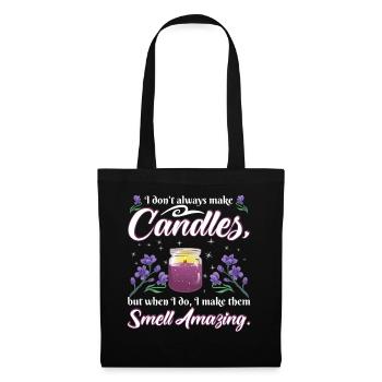 Les bougies sentent bon. - Sac en tissu - noir - Devant