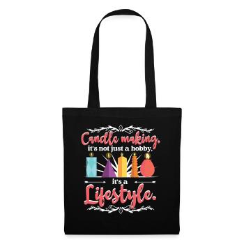 Candle making: it's a lifestyle. - Tote Bag - black - Front