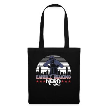 Fabrication de bougies Nerd - Sac en tissu - noir - Devant