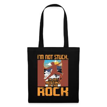 I'm not stuck, I'm just resting on this rock - Tote Bag - black - Front