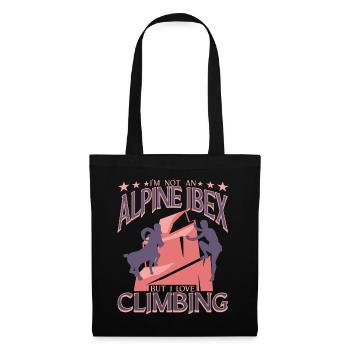 I'm not an Alpine Ibex but I love Climbing - Tote Bag - black - Front