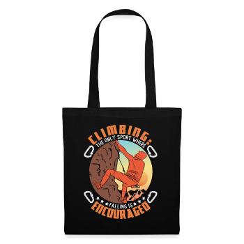 The only sport where falling is encouraged - Tote Bag - black - Front