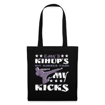 mon Kihup frappe plus fort que mes coups de pied - Sac en tissu - noir - Devant