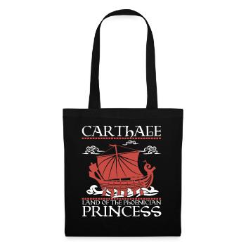 Karthago, Land der phönizischen Prinzessin - Stoffbeutel - Schwarz - Vorne