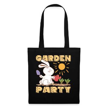Gartenparty - Stoffbeutel - Schwarz - Vorne