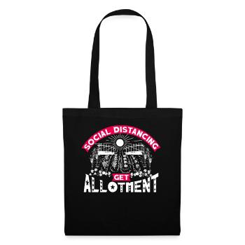 Distanciation sociale obtenir l’allocation - Sac en tissu - noir - Devant