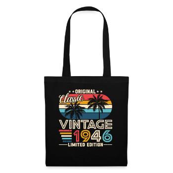 78 Ans Anniversaire Millésime 1946 - Sac en tissu - noir - Devant
