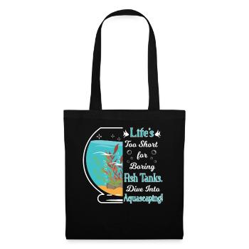 too short for boring fish tanks aquascaping! - Tote Bag - black - Front