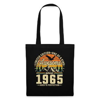 Fête d’anniversaire vintage 1965 - Sac en tissu - noir - Devant
