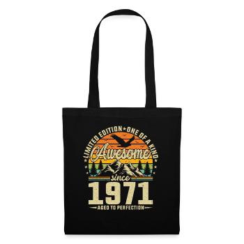 Vintage 1971 - Birthday Joy - Tote Bag - black - Front