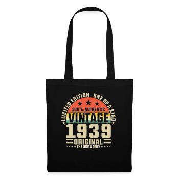 Geburtstagslegende 1939 Vintage Retro - Stoffbeutel - Schwarz - Vorne