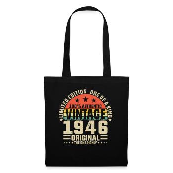 Anniversaire 78 ans Millésime 1946 - Sac en tissu - noir - Devant