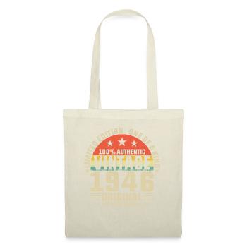 Geburtstag 78 Jahre Vintage 1946 - Stoffbeutel - Natur - Vorne