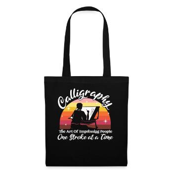 Impressionner les gens un coup à la fois. - Sac en tissu - noir - Devant