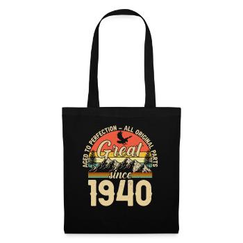 Anniversaire des années 1940 - Sac en tissu - noir - Devant