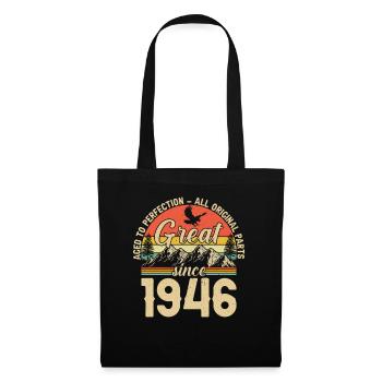 78th Birthday Vintage 1946 Retro - Tote Bag - black - Front