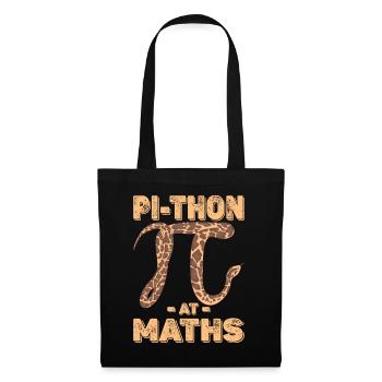 Pi-thon in Mathe - Stoffbeutel - Schwarz - Vorne