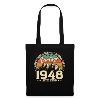 Millésime 1948 - Anniversaire Millésime - Sac en tissu - noir - Devant