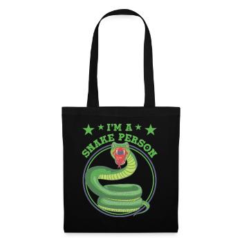 Je suis une personne serpent - Sac en tissu - noir - Devant