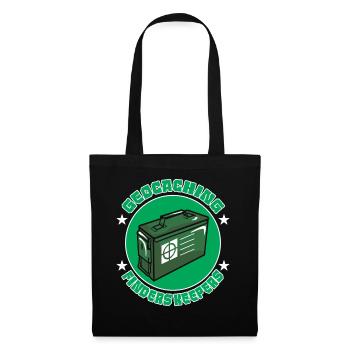 Geocaching Finder Hüter - Stoffbeutel - Schwarz - Vorne