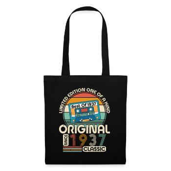 87e anniversaire Vintage 1937 Style rétro - Sac en tissu - noir - Devant