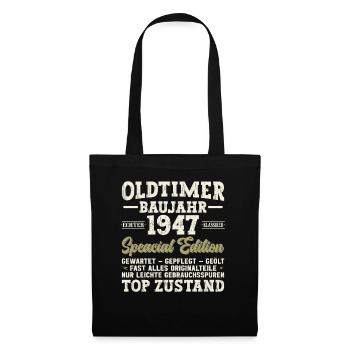 Millésime 1947 Anniversaire - Sac en tissu - noir - Devant