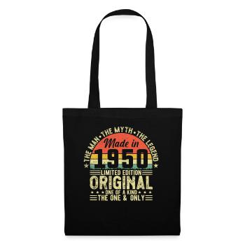 Anniversaire des années 1950 - Sac en tissu - noir - Devant