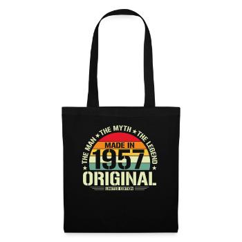 Vintage 1957 - Birthday Shirt - Retro Style - Tote Bag - black - Front