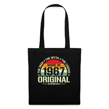 Millésime 1967 - Anniversaire - Sac en tissu - noir - Devant