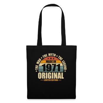 Vintage 1971 Retro Birthday - Tote Bag - black - Front