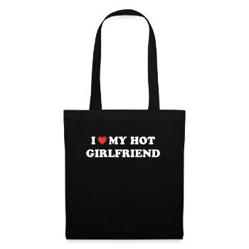 Love my hot girlfriend - Tote Bag - black - Front