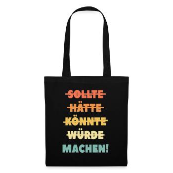 Sonniger Tag am Strand - Stoffbeutel - Schwarz - Vorne