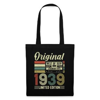 Vintage anniversaire 1939 légendaire 85e anniversaire - Sac en tissu - noir - Devant